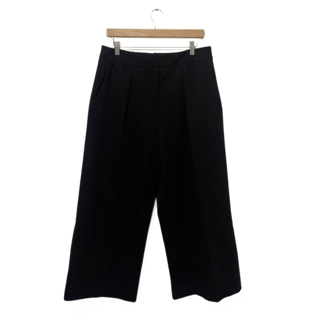 Velvet by Graham & Spencer Black High-Rise Wide-Leg Trouser Pants Size 8